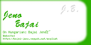 jeno bajai business card